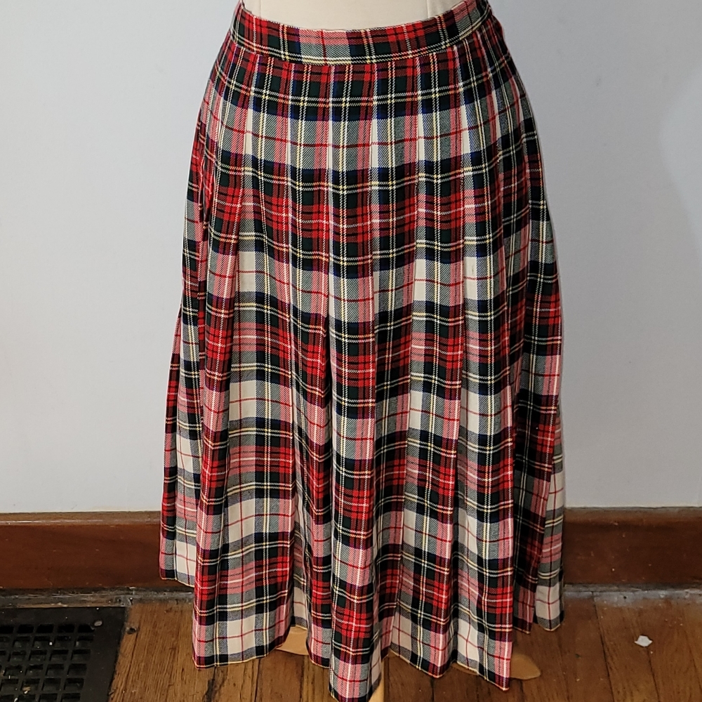 100% Virgin Wool Pleated Pendleton - image 6